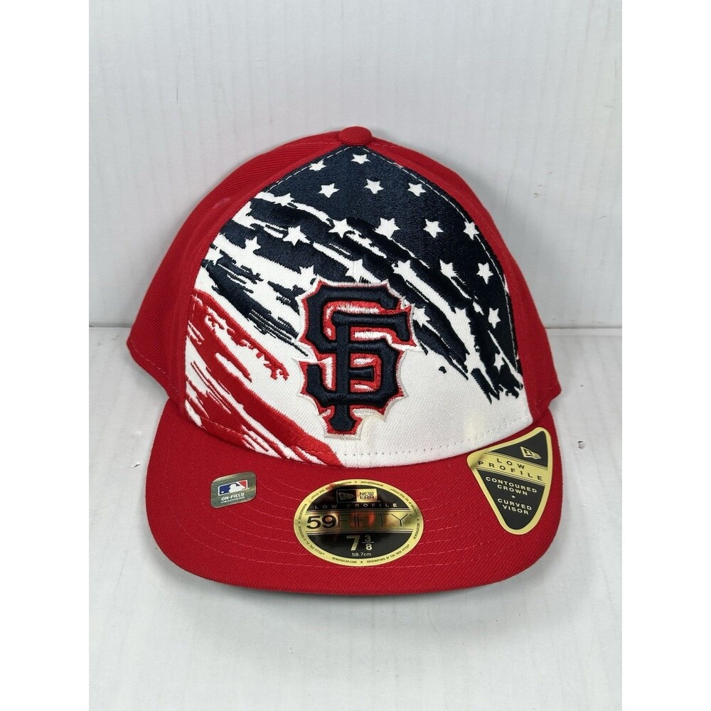 Size 7 3/8 New Era San Francisco Giants 4th of July Low Profile 59FIFTY Hat Cap